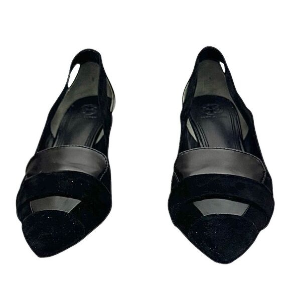 Tory Burch Saray Kitten Heels – Black Leather & Suede – Women’s Size 9.5 - Picture 6 of 12
